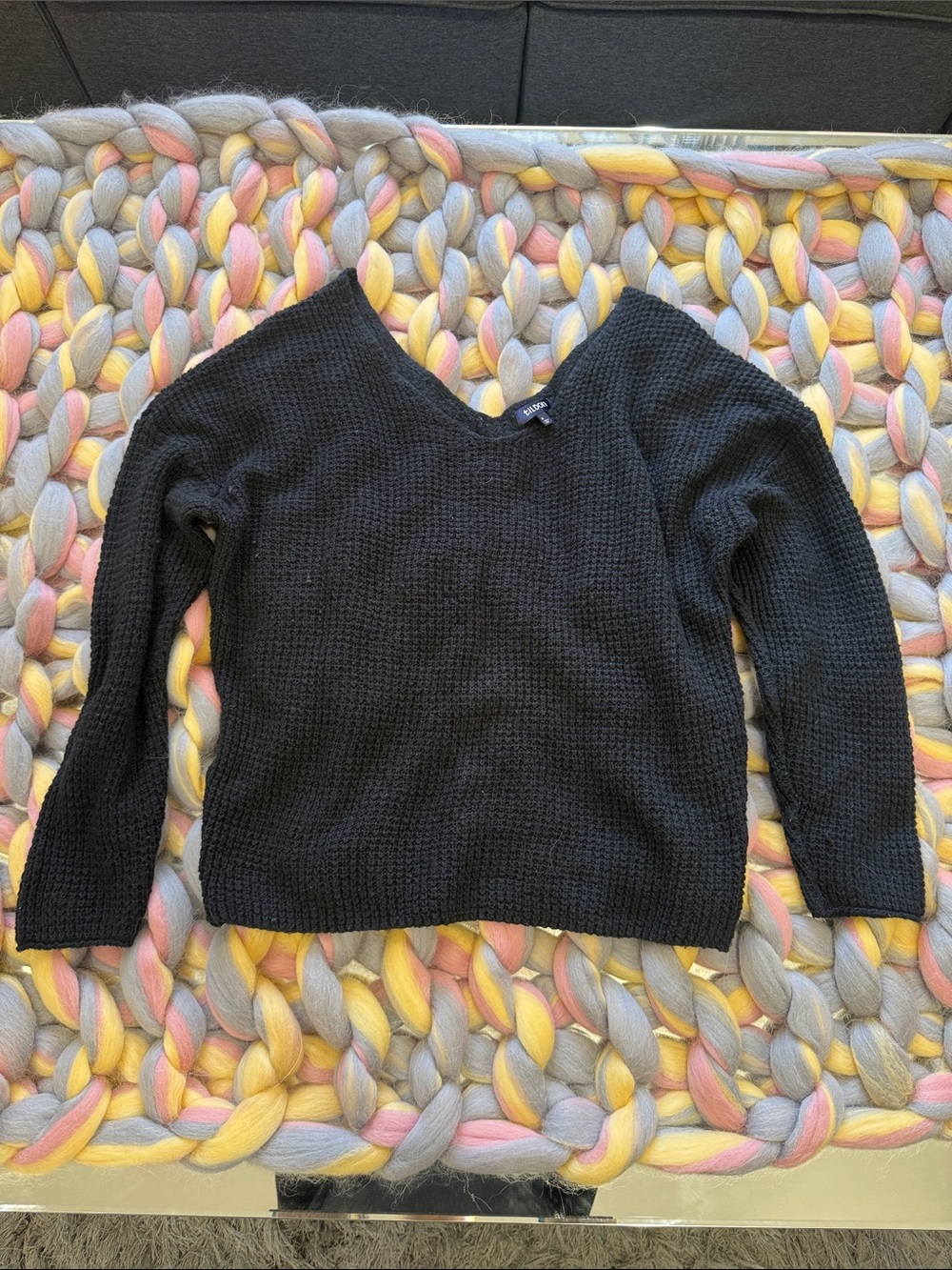 Black knit sweater